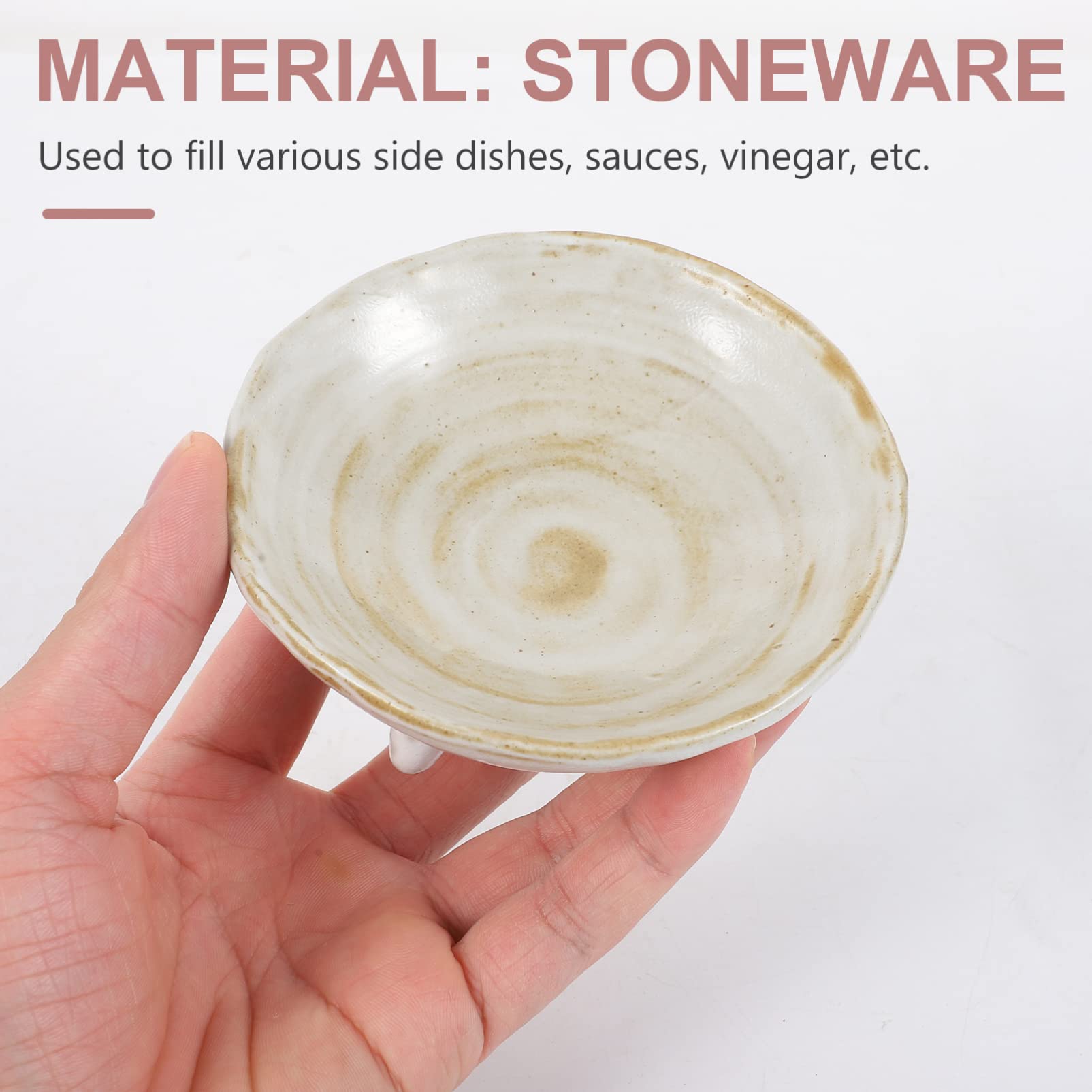 Happyyami Unique Japanese Sauce Plate Three Feet for Japanese Dishes Dinner Seasoning Dessert Plate