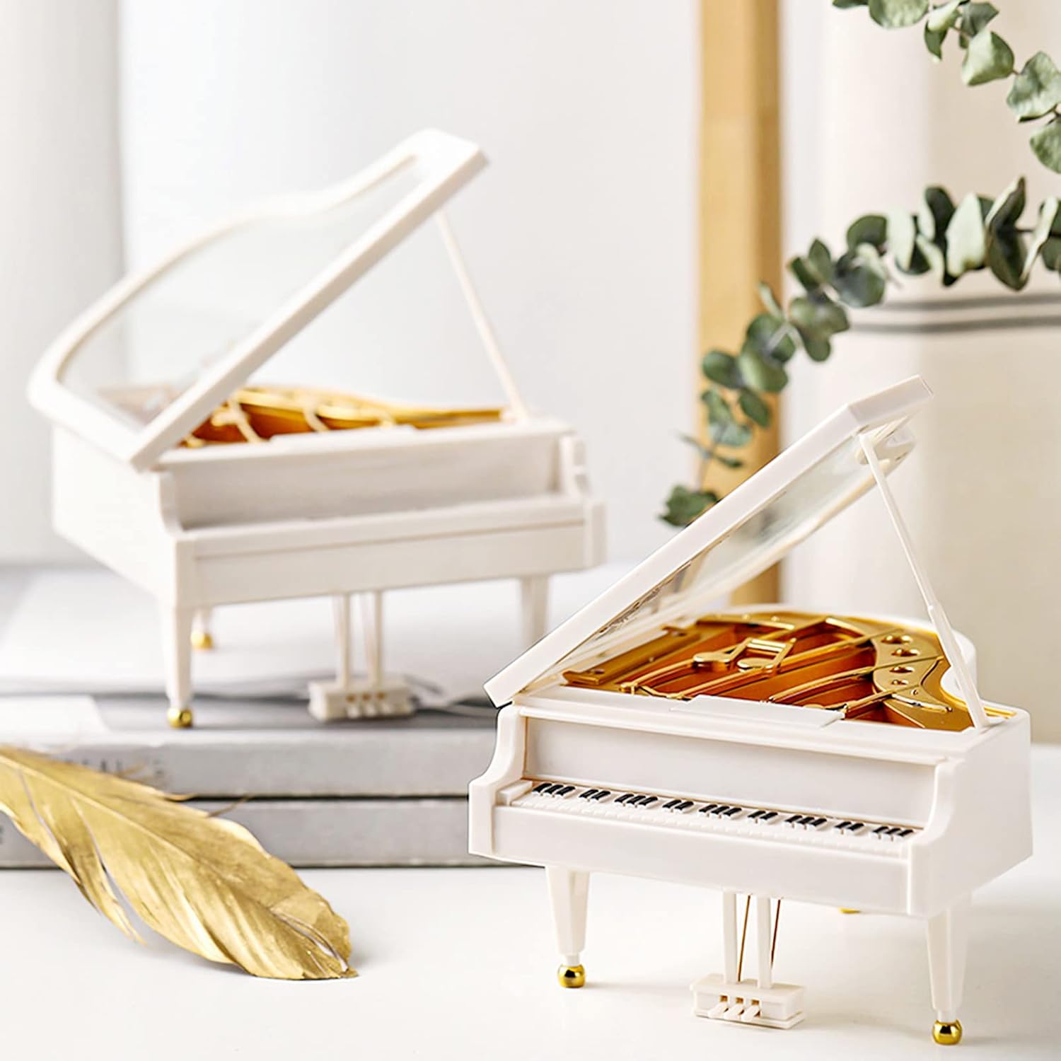 Piano Music Box, Wind Up Musical Boxes, Classical Music Box for Girls Birthday Gift or Desk Decoration Ornament