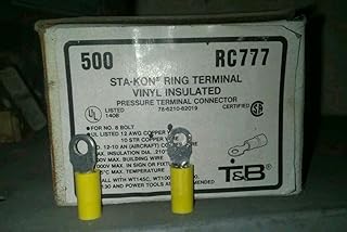 Thomas and Betts SK RC777 INS Vinyl Ring Term, 12-10 (Pack of 500)