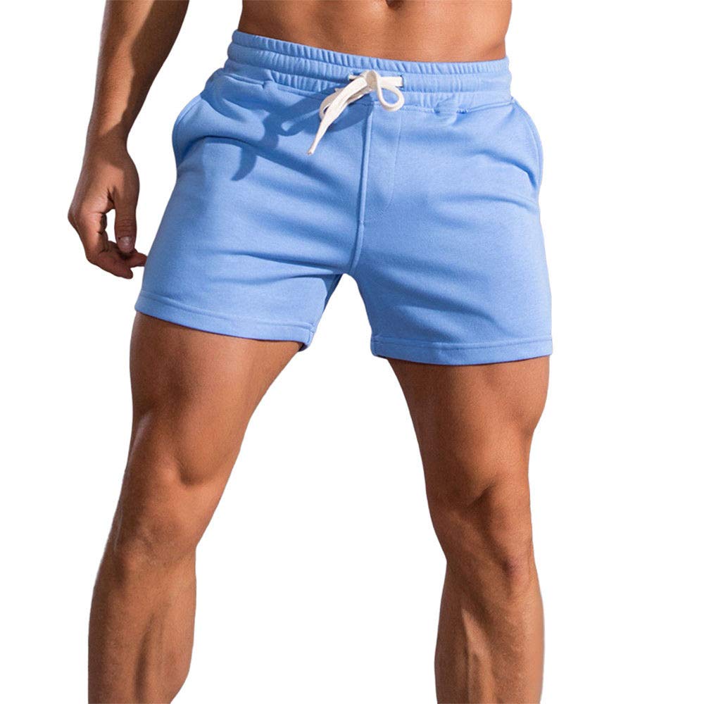 Men's 3" Short Slim Fitted Gym Workout Sweat Running Exercise Athletic Lounge Shorts