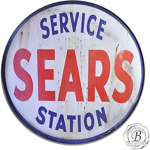 Miniatura 20 de Buick Car Company Authorized Service Insignia Emblem Seal Vintage Gas Signs Reproducción Car Company Letreros de metal de estilo vintage Letreros de