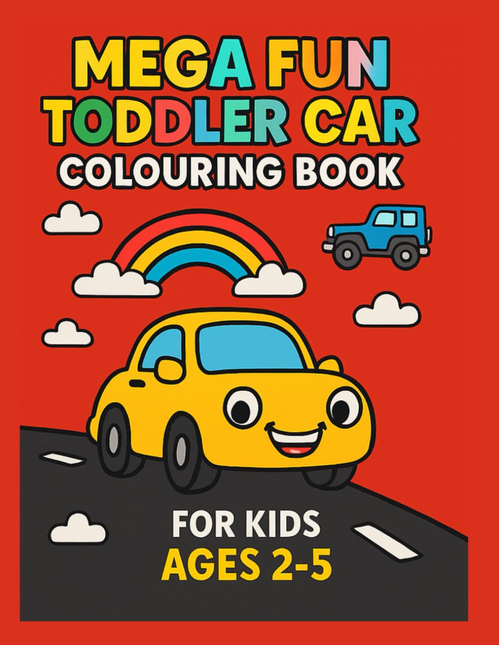 Mega Fun Toddler Car Colouring Book