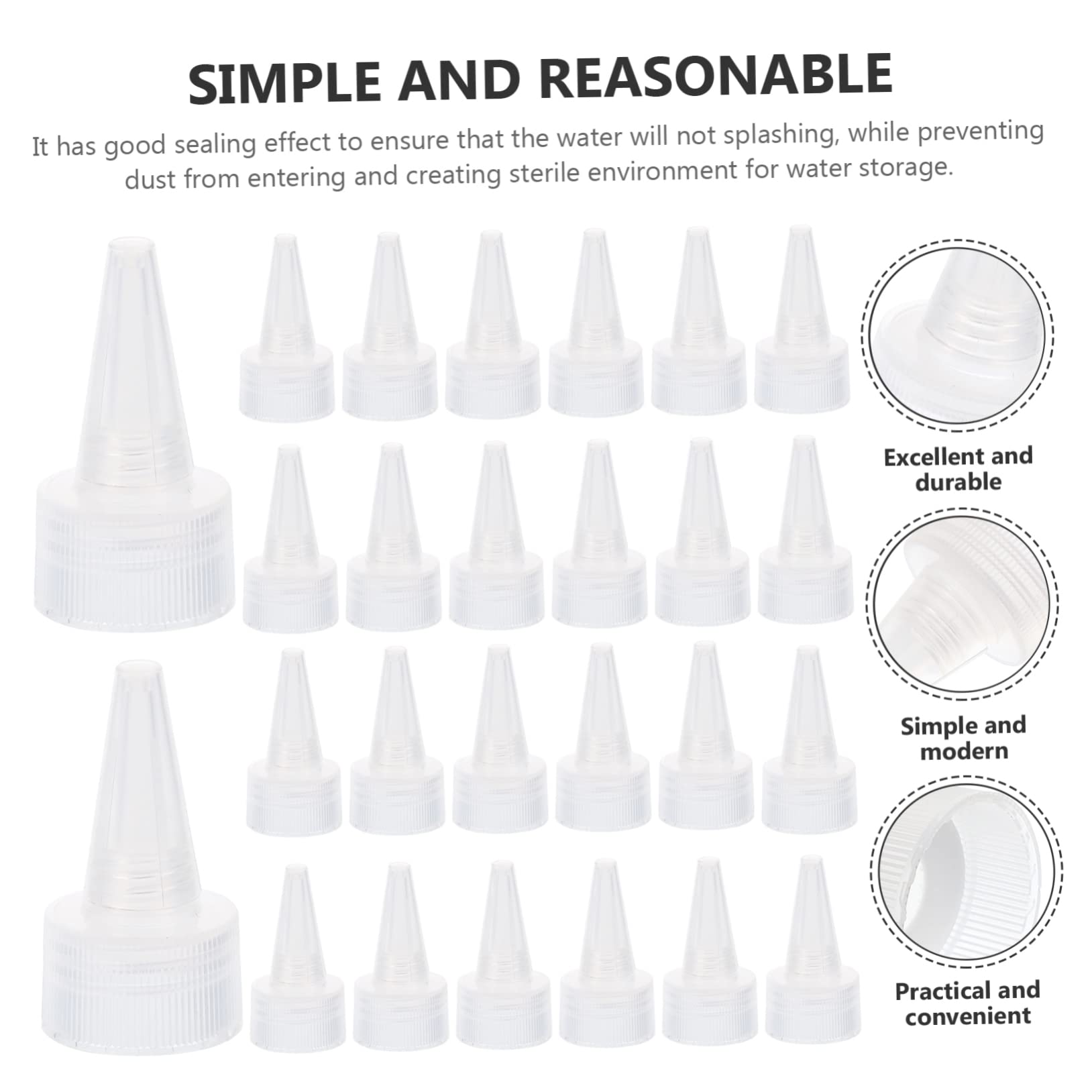 GOOHOCHY 50pcs Bottle Caps Protective Lids for Water Bottle Reusable Juice Caps