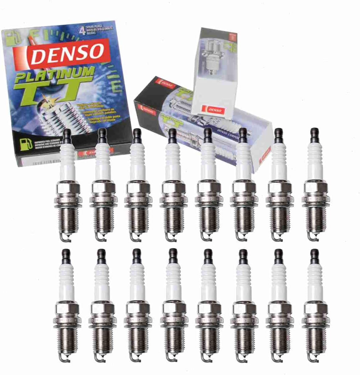 16 pc DENSO Platinum TT Spark Plugs compatible with Mercedes-Benz CLS500 5.0L V8 2006