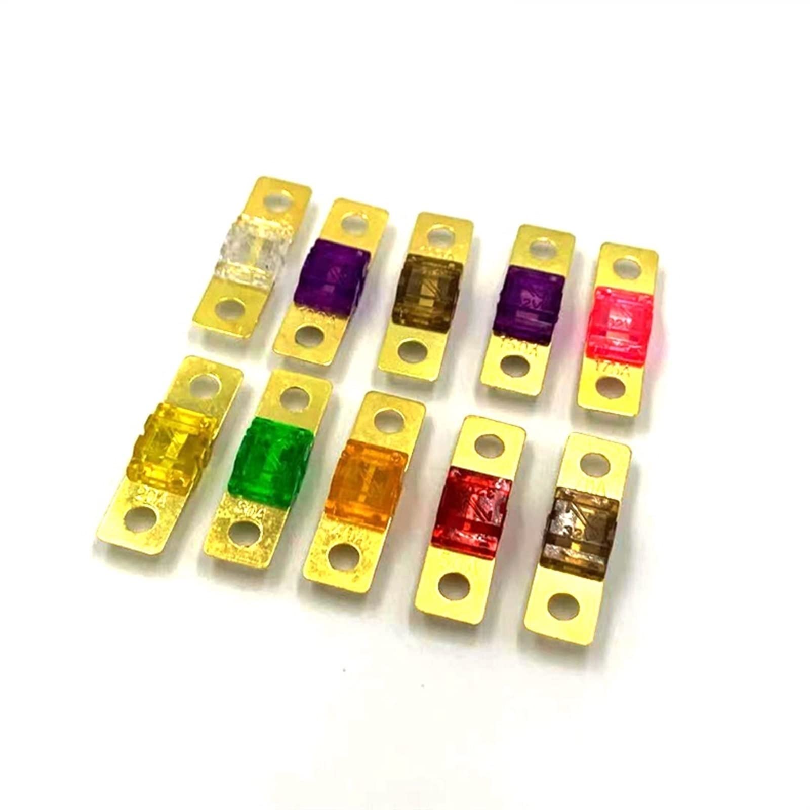 5 pz ANS Fusibile 20A 30A 40A 50A 60A 70A 80A 100A 125A 150A 175A ANL Placcato Oro Stud Auto fusibili Mini Car Stereo Audio AFS Fusibile RQLVZHGK (Color : One Size, Size : 200A)