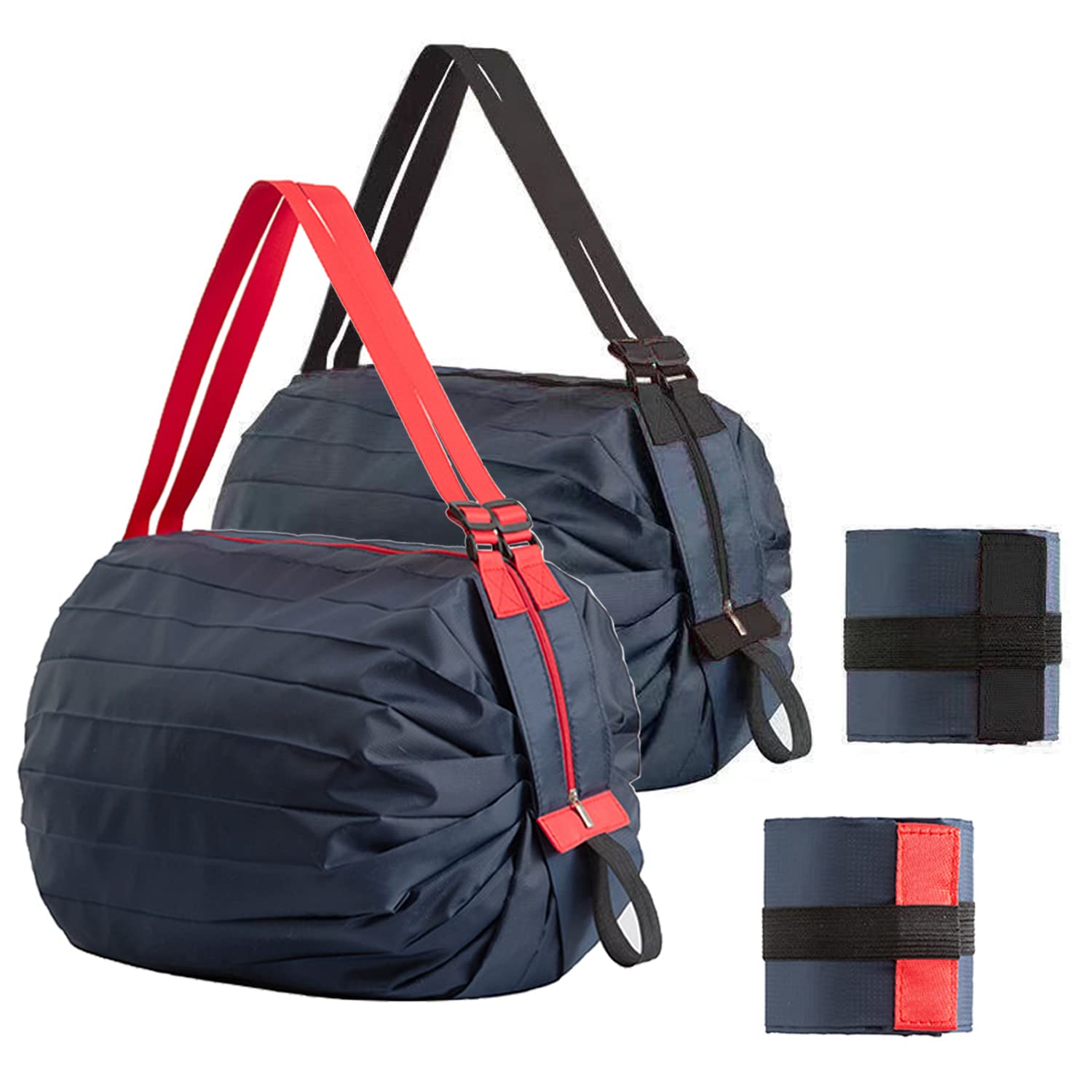 Lllunimon Reusable Shopping Bag Foldable Grocery Storage Tote Bag Organ Style Fold Oxford Cloth Portable Duffle for Shopping