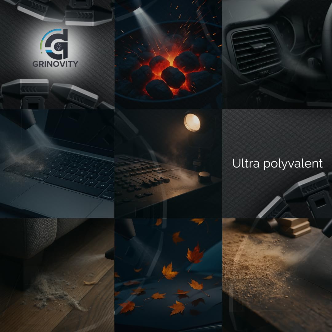 Windx Mini souffleur d'air premium batterie, ultra puissant air duster, étui transport rigide, 10 000mah, usb-c, dépoussiérant pc, voiture, meubles, établi, detailling, cadeau fêtes des pères
