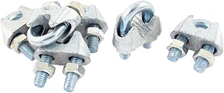Aexit 8mm Metal Wire Rope Cable Clamp Clips Silver Tone 6pcs (d5aee8a197ad05abb33e055d7f5af93e)