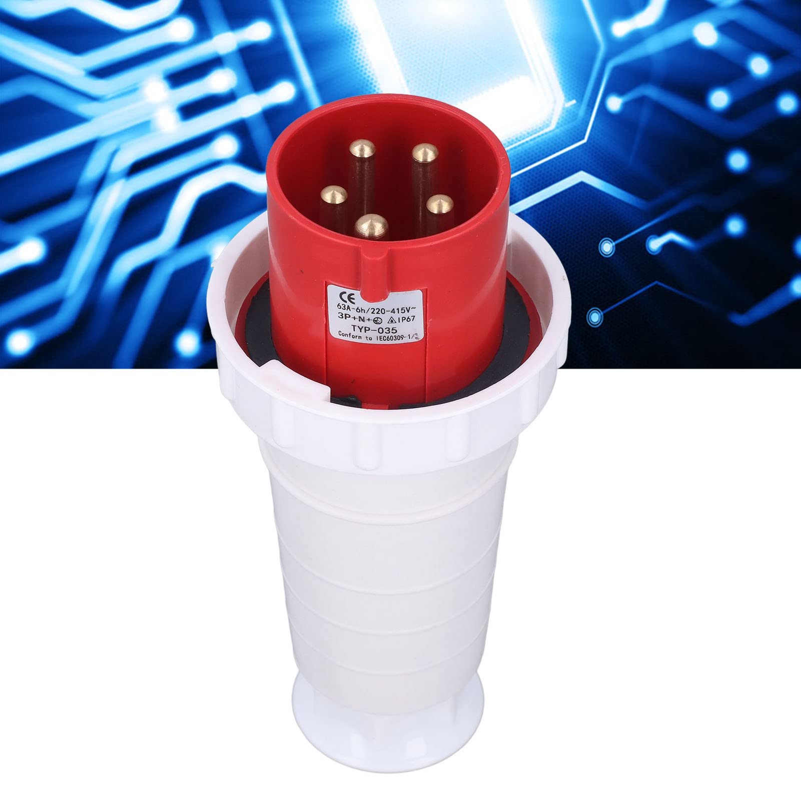 Garosa Connettore Industriale Circolare 5 Pin 63A IP67 Impermeabile Presa Aviazione 220 415V per Cavo Elettrico con Chiavi a Bussola Accessorio Waterproof Industriale Connettore Elettrico