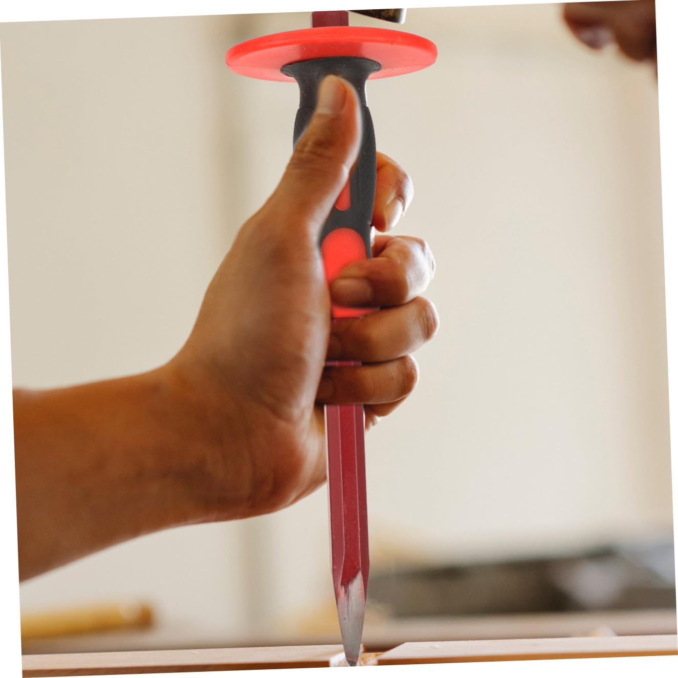 POPETPOP Set di Scalpelli da Muratura 2 Pezzi 25cm in Acciaio Cromo-vanadio Impugnatura Pvc, Alta Durabilità per Demolizione e Lavorazione Metalli