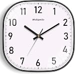 Small Wall Clock, 8 Inch Silent Non Ticking Battery Operated Clock, Square Analog Decorative Wall Clocks for Bedroom Living Room Office Home Gym Porch Decor Indoor Outdoor Clocks, Rose Gold