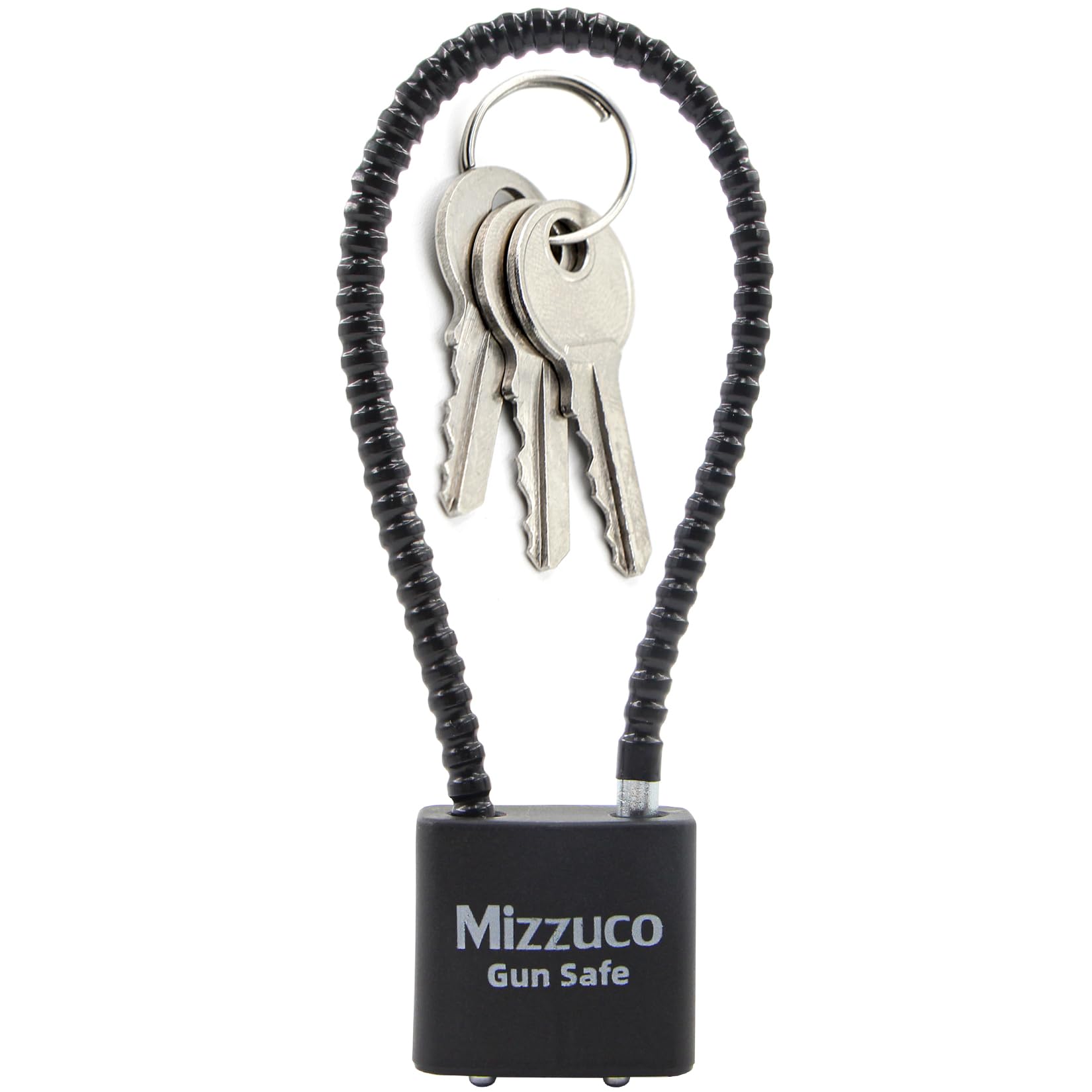 Keyed Cable Gun Lock w/3 Spare Keys for Dry Home Firearm Storage