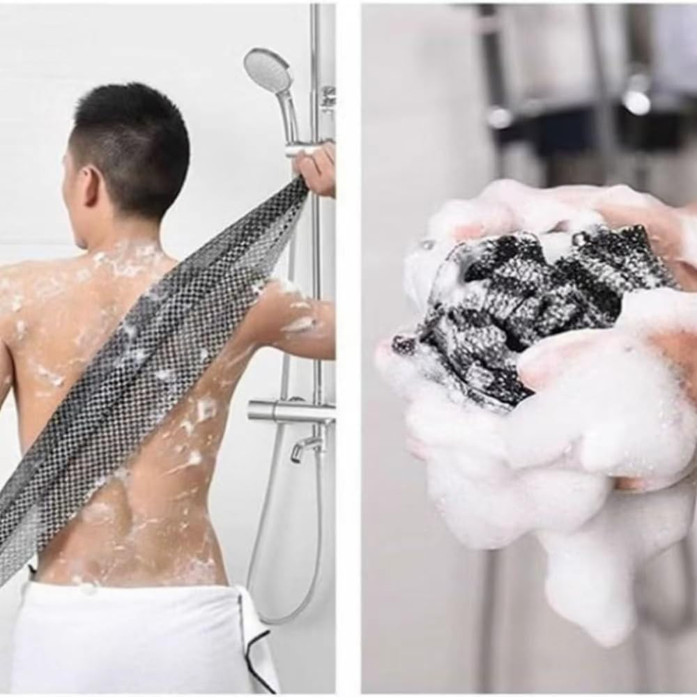Serviette de douche exfoliante antibactérienne - Inovia, Doux et confortable, Durable - Pour Hommes and Femmes