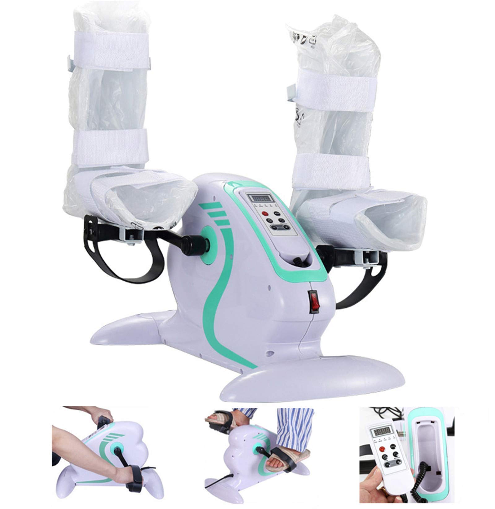 Cyclette motorizzata Fitness, pedaliera elettrica con Protezione per Le Gambe, Trainer per Bici da Riabilitazione per Terapia Fisica Elettronica per Anziani, Anziani e disabili