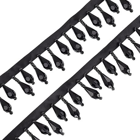OLYCRAFT Beaded Fringe Trim by the Yard