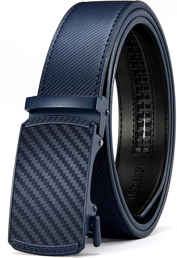Image of CHAOREN Ratchet Belt Replacement Strap 1 3 /8 inch, Leather Belt Strap for 40MM Slide Click Buckle