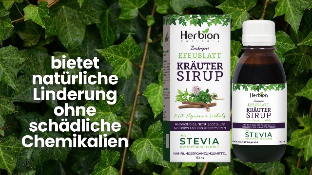 Herbion Naturals Efeublatt Hustensirup mit Thymian und Sholz, 5 FL Oz -  beruhigt die Kehle - fr Erwachsene Kinder 13 Monate und darber, ...