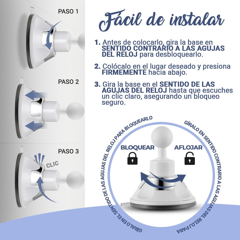 Mirrorvana Espejo Redondo de 10X aumentos para maquillarse - Espejo de Maquillaje cosmético con Ventosa, Ideal para tocador, baño y Viaje - 17 cm de diámetro