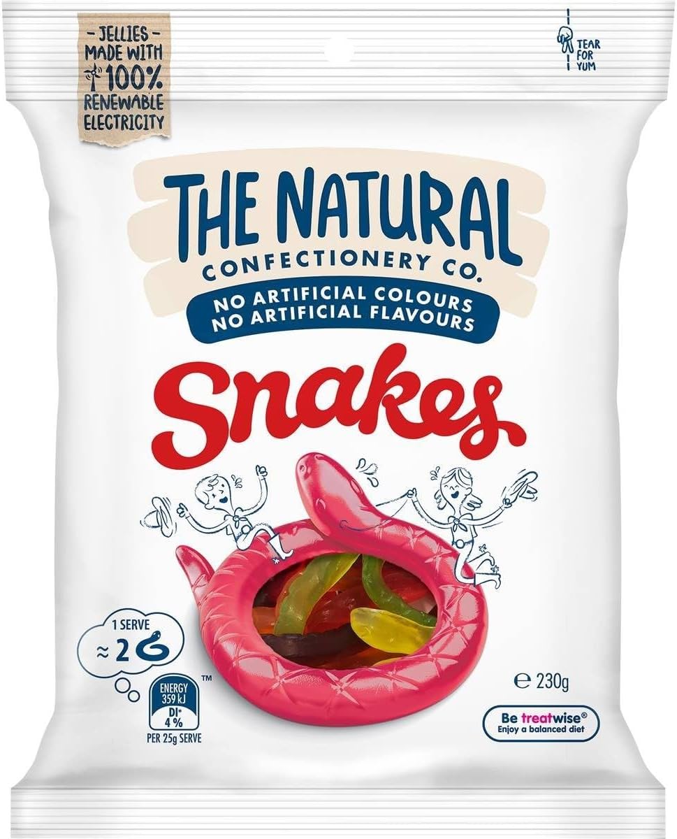The Natural Confectionery Co Snakes 260g bag