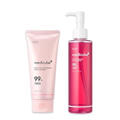 medicube Pink Cleanse Glow Duo PDRN Marshmallow Whip Cleanser and PDRN Jelly to Foam Cleanser Daily Facial Wash