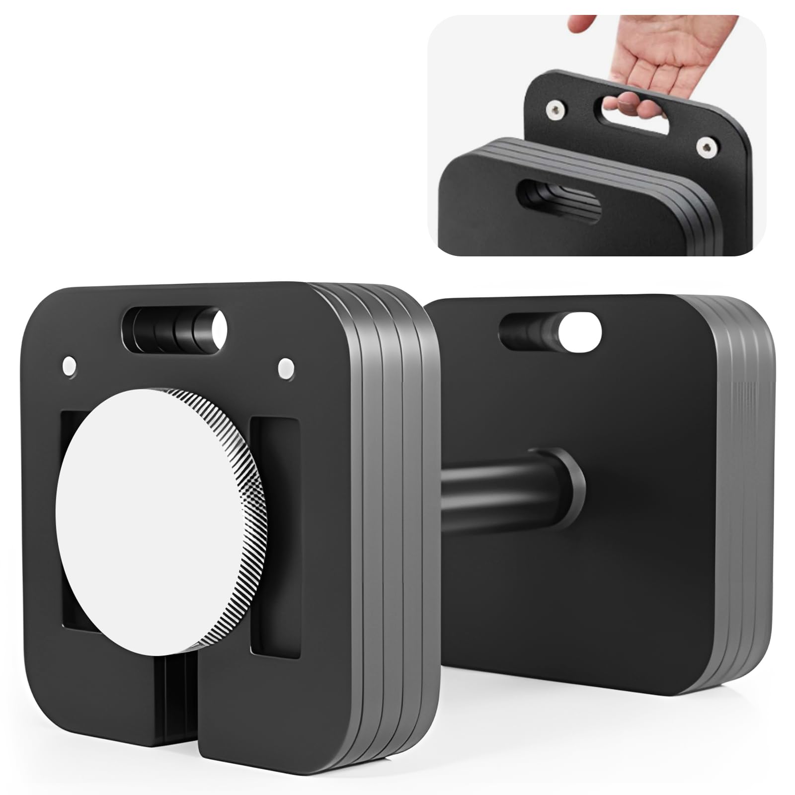OKSTENCK 4-20kg Adjustable Dumbbells, Single Dumbbell, Quick Weight Adjustment, Lockable Square Weight Plate Dumbbell Set, Suitable for Home Gyms.
