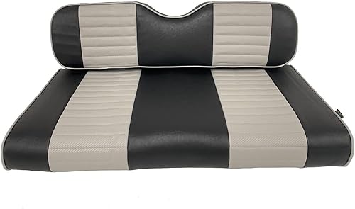 Vista 50 de Huskey - 4 fundas de asiento delantero/trasero de carrito de golf para modelos Club Car Precedent 2004 en adelante a gas y eléctricos, ajuste Negro