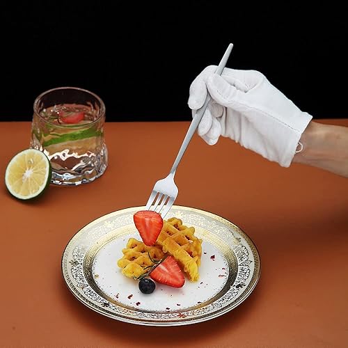 Miniatura 5 de Matt - Tenedores de cena de 6 piezas, acero inoxidable, mesa, tenedores de ensalada, juego de cubiertos para el hogar, cocina o restaurante, apto