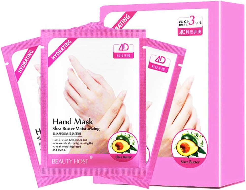 MINPE Hand Dry Mask, Moisture & Nourishing Hand Mask treatment, Exfoliating Calluses and Dead Skin Regenerating Hand Mask Moisturizing Gloves For Dry Hands - 3 pairs