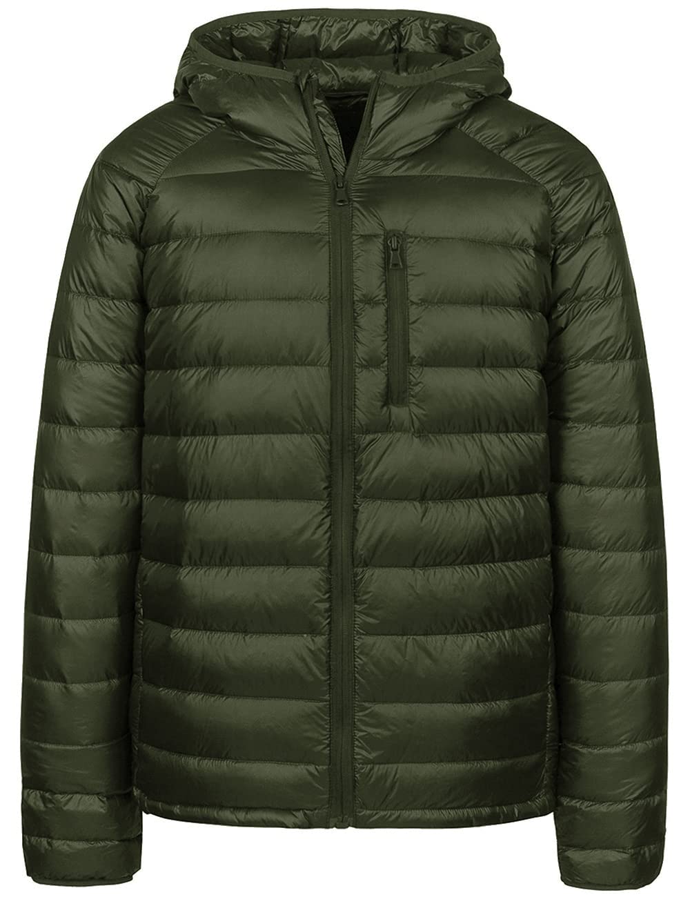 Wantdo Men's Packable Down Jacket Lightweight Puffer Jacket Hooded