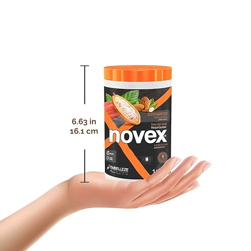 Miniatura 5 de Novex SuperFoods - Champú de cacao y almendra juego de acondicionador y máscara para el cabello infundido con cacao y almendra nutre el cabello