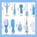 Manicure Grooming Kit for New Born Baby, 10 in 1 Healthcare Accessories Set to Keep Infants & Toddlers Clean, Perfect Nursery Gift with Hair, Nail, Ear Grooming Tools for Kids, Nail Cutter, Multicolour gallery image