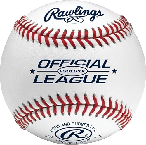 Rawlings Pelotas de béisbol de la liga oficial de FLAT SEAM  FSOLB1X  Práctica de uso recreativo  12 unidades