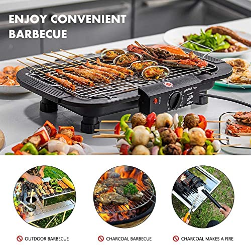 Image of 2000 Watt Electric Barbecue Grill, (BBQ Combo With Lighter) (Electric BBQ With Lighter) (BBQ COMBO WITH GAS LIGHTER)
