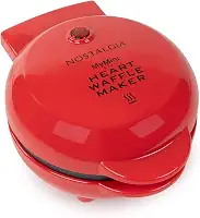 Nostalgia MyMini Máquina de waffle em formato de coração pessoal hash browns presente de dia dos namorados tamanho compacto