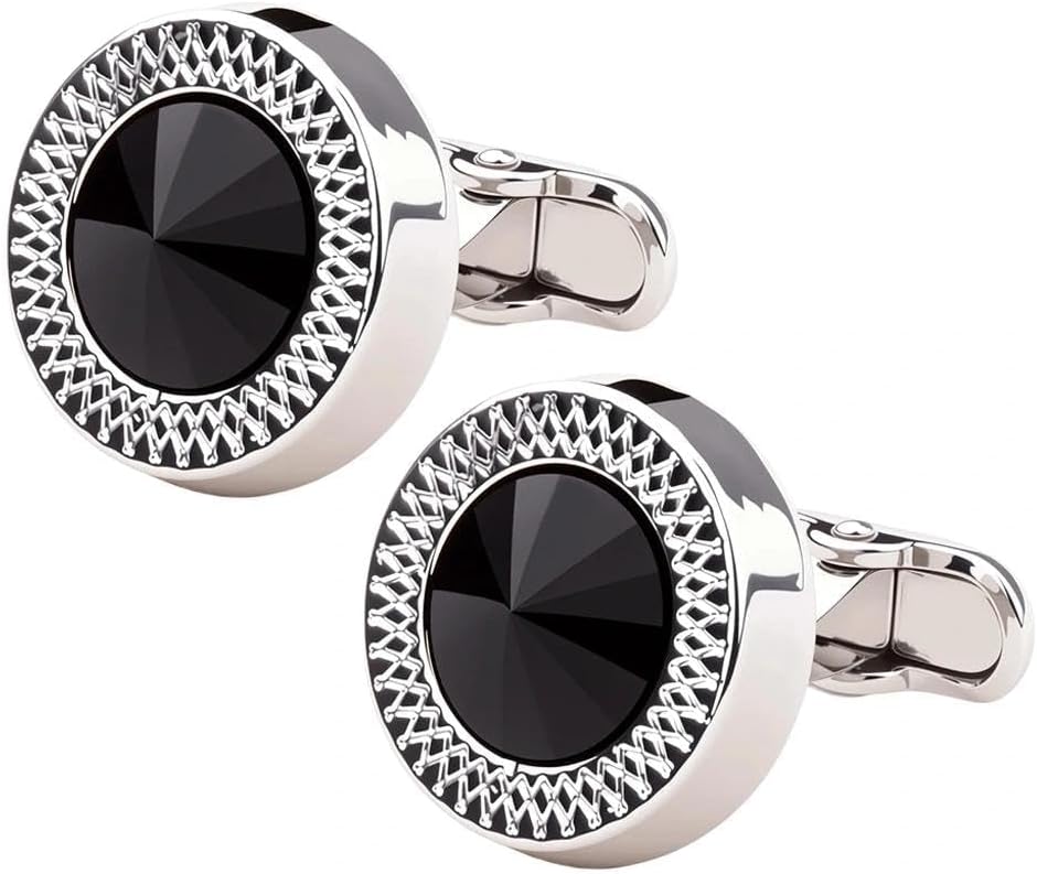Mens Cufflinks Crystal Cuff Links Tuxedo Shirt Studs Cufflink for Shirt Suit Accessories Prom Wedding Business Mens Jewelry