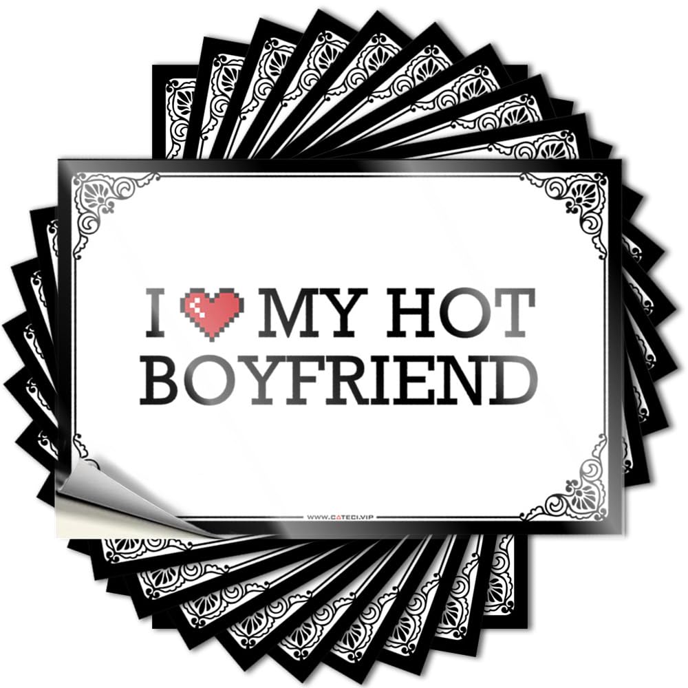 Tiki Bottle Bumper | I Love My Hot Boyfriend Fun for Farmers Decor(8X12CM)