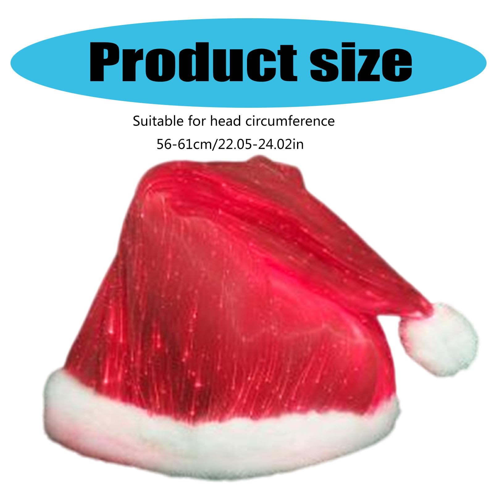 Up - Sombreros de Papá Noel intermitentes de Navidad, cómodos LED, adecuados para festivales, eventos, adultos, se iluminan