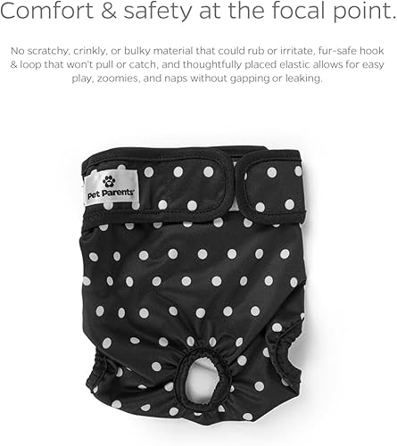 Miniatura 5 de Pet Parents - Pañales y extensores lavables de calidad prémium para perros, paquete de 3 pañales para perras hembras, color Luxe, tamaño S