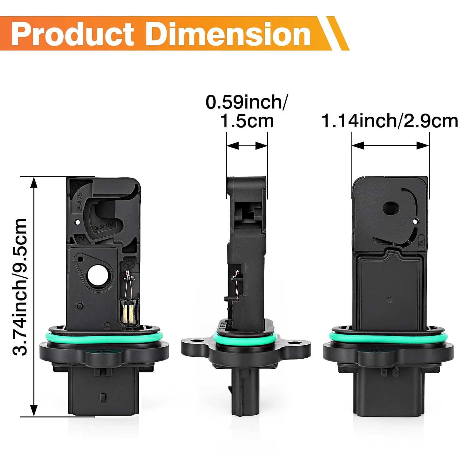 Mass Air Flow Sensor Meter MAF Sensor Compatible with 2012-2021 Chevrolet Cruze Limited Sonic Trax 1.4L 1.6L 1.8L 2.0L 2.4L L4, Mass Airflow Sensor Replaces 0280218419