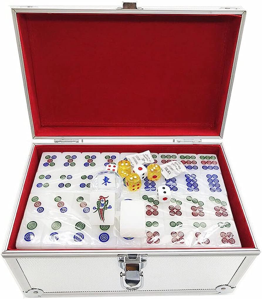 Mahjong Set MahJongg Tile Set Chinese Mahjong Game Set