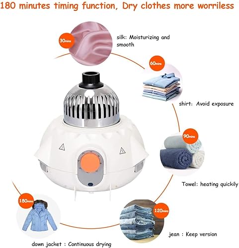 Vista 4 de COSTWAY Portable Clothes Dryer, Ventless Laundry Dryer, Hot Drying Machine with Heater for Home & Dorms