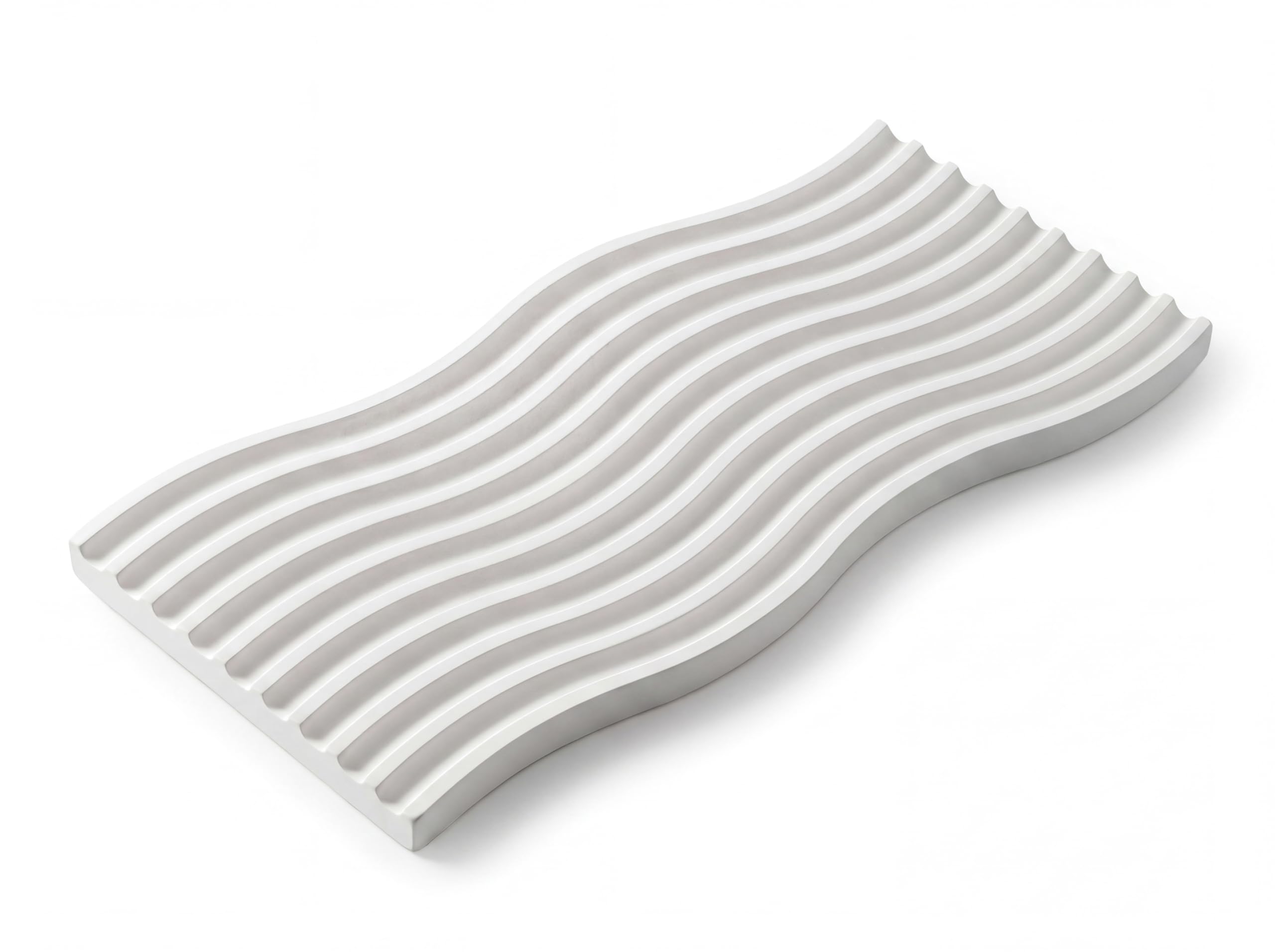 FARAMIR STORE Handcrafted Wavy Stone Vanity Tray Decorative Bathroom Tray