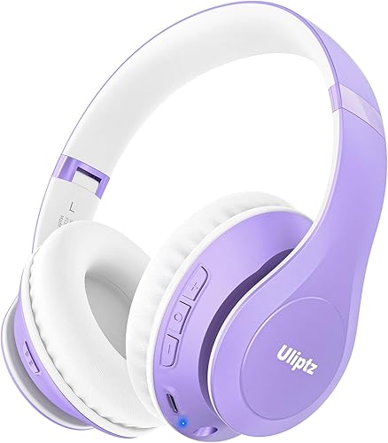 Uliptz Auriculares Bluetooth inalámbricos, tiempo de reproducción de 65 horas, modos de sonido 6EQ, auriculares estéreo de alta fidelidad sobre la