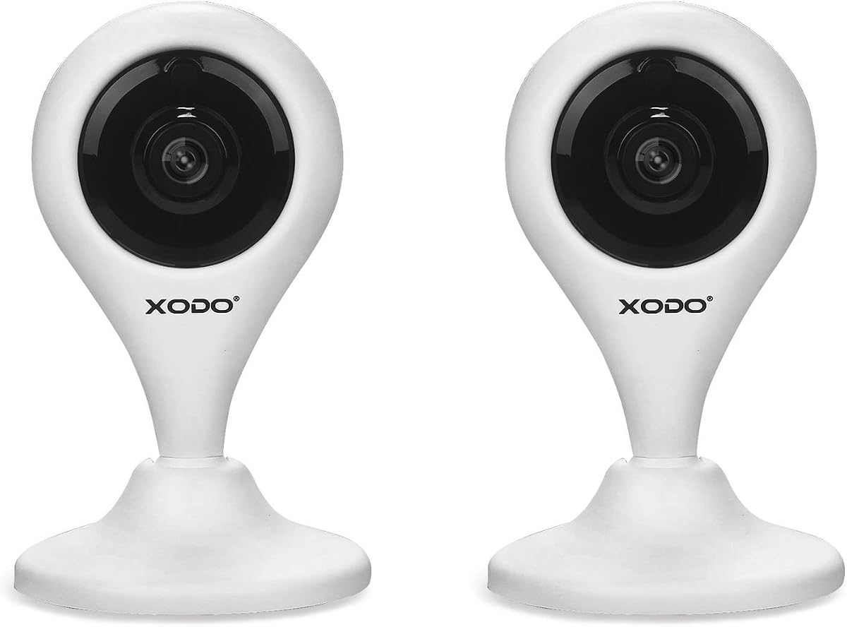 XODO E4 Wireless Security Camera, Full HD 1080P Home Security Camera Baby Monitor Sound Detection Video Playback WiFi Home Indoor Camera for Dog/Pet/Nanny Night Vision 2 Way Audio 2 Pack