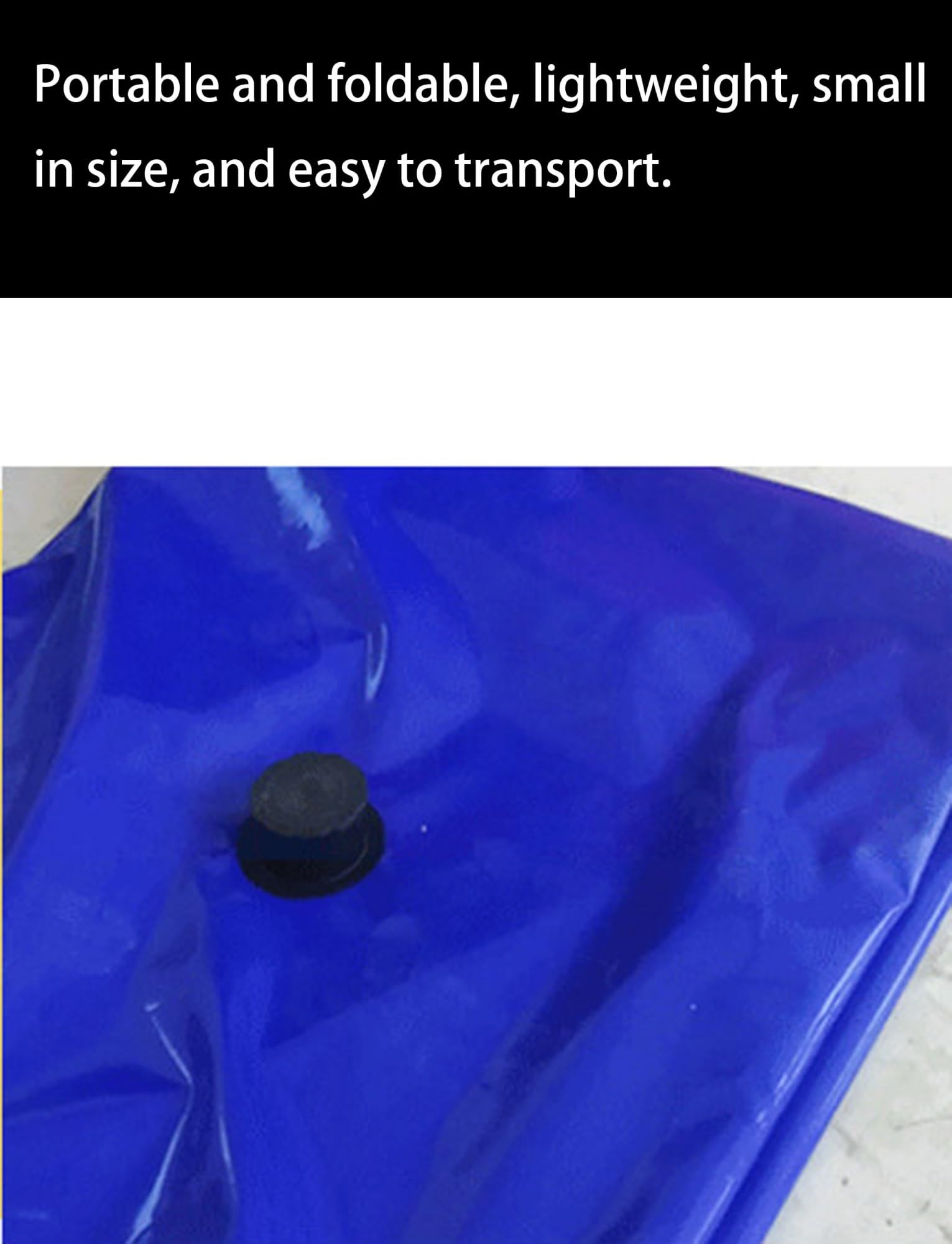 Sac de rangement d'eau pliable, étanche et pliable pour camping, jardin, construction