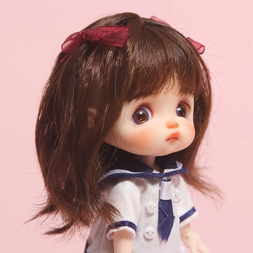 Perruques poupée 1/8 BJD cheveux longs pour shooting photo figurines
