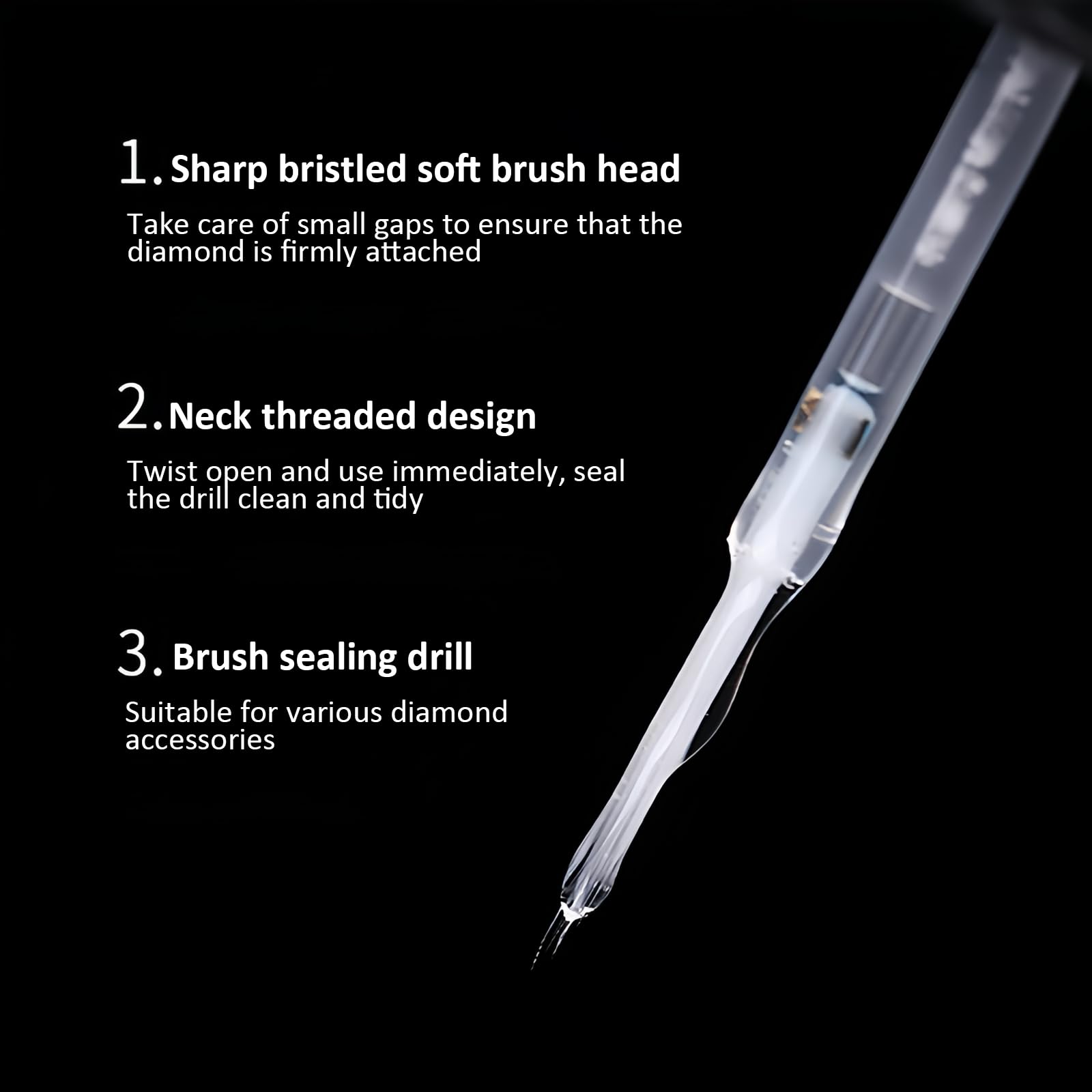 2 Piezas Pegamento de Diamantes de Imitación para Uñas, Gel UV Adhesivo para Manicura, Pegamento Joyas Uñas para Pedrería con Punta de Pincel para Salones de Uñas Entusiastas del Bricolaje, 10ml