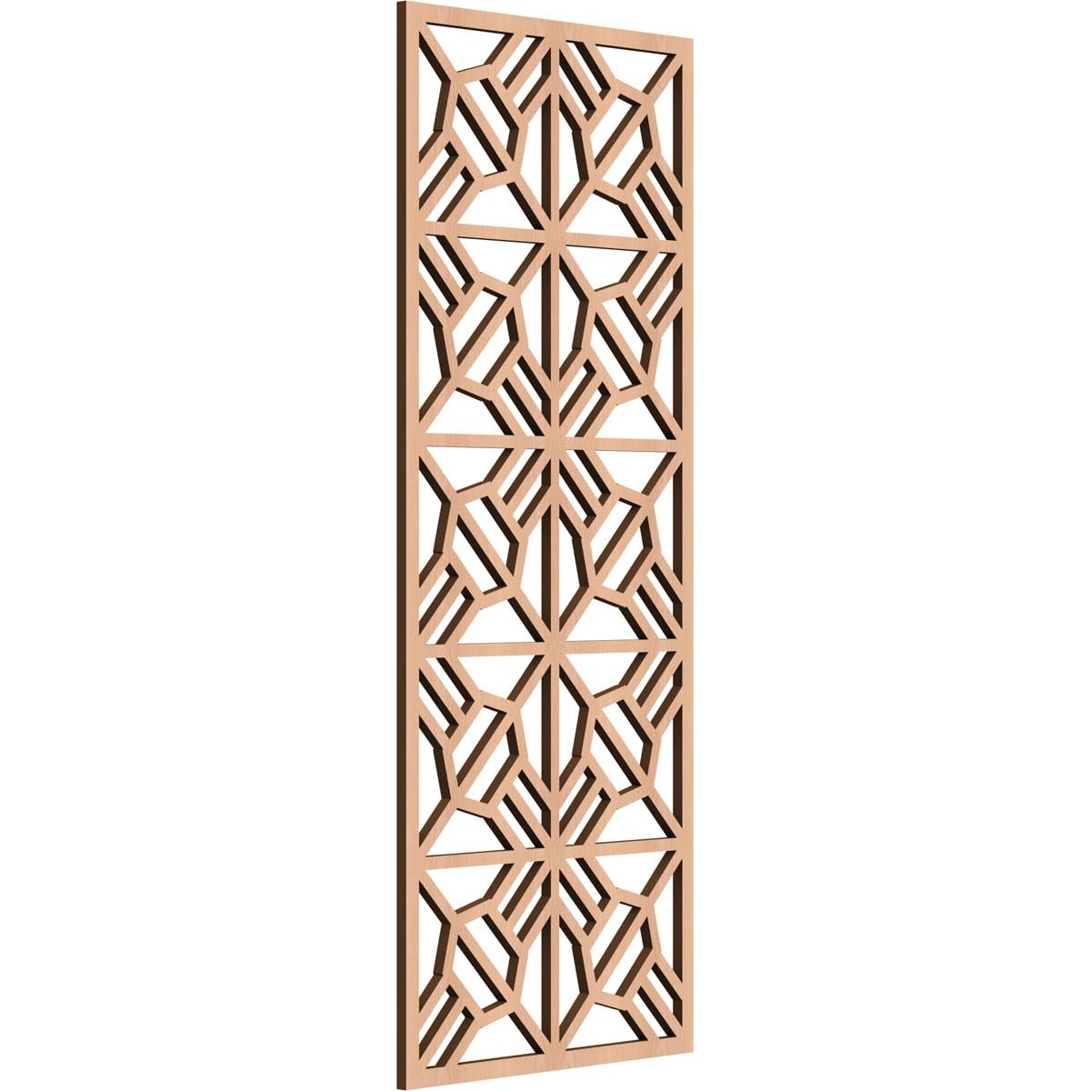 11 3/8"W x 29 3/8"H x 1/4"T Auburn Decorative Fretwork Wood Wall Panels, Alder