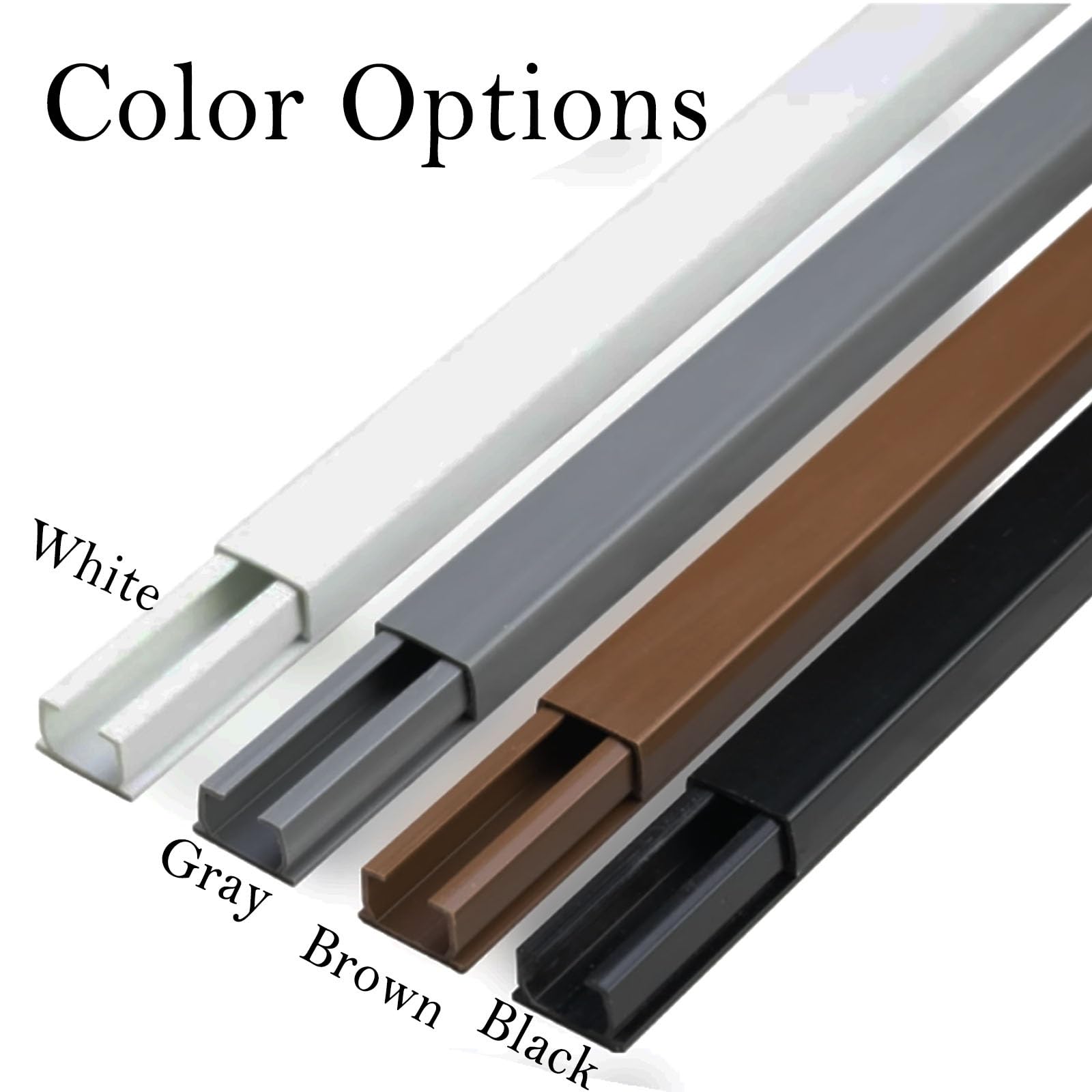 canalina passacavi muro Kit Canalina Portacavi Quadrata Con Supporto Adesivo Canalina In PVC Larghezza 16 Mm, Copricavo Copricavo Spessore Lunghezza 1 M(Brown 20 PCS)