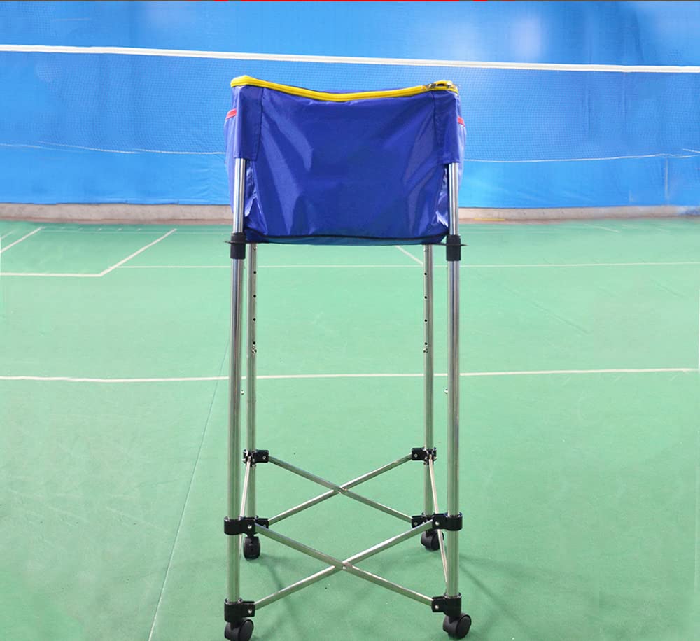Cestino per palline da tennis, multifunzione, rimovibile, con ruote, adatto per palestra, campo da tennis